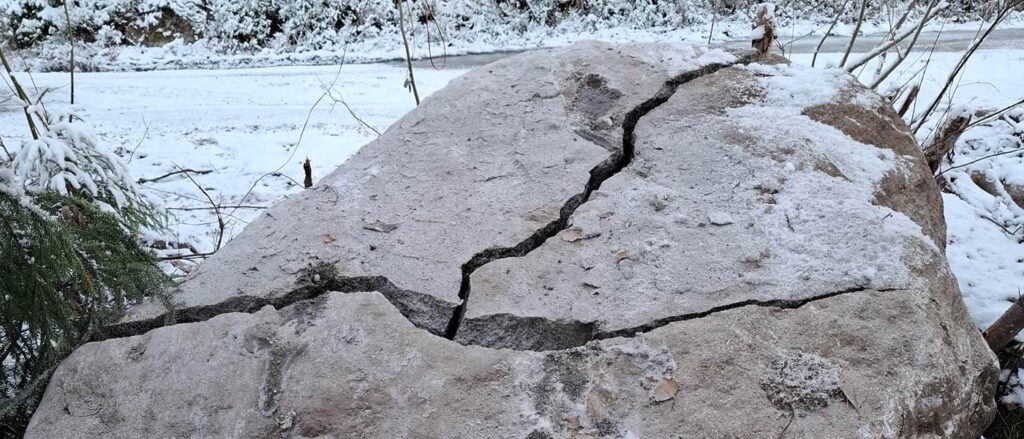 Stenspräckning och bergspräckning i Nordmaling, Västerbotten
