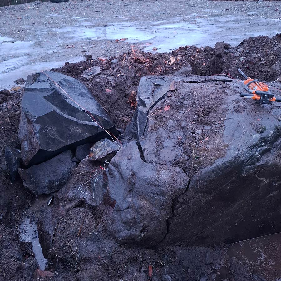 Stenspräckning och bergspräckning i Örnsköldsvik