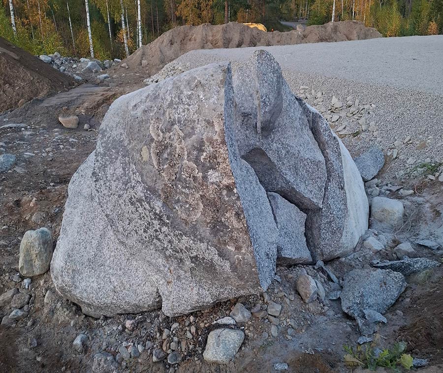 Stenspräckning i Robertsfors